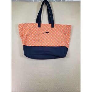 Brookson Bay Bag Orange Tote Canvas Double Handle Tote Handbag Cotton